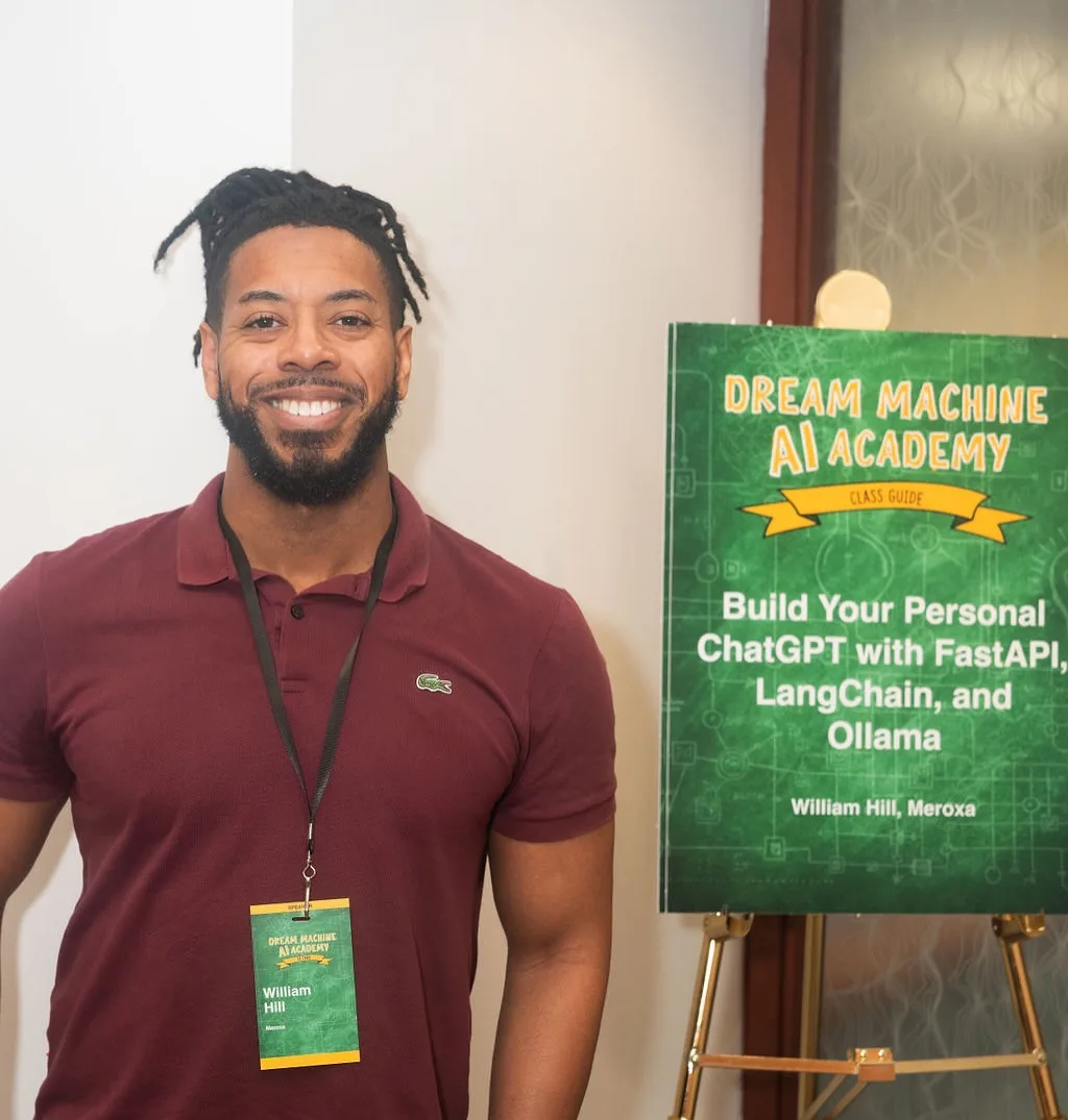 MJ Hill teaching an AI workshop