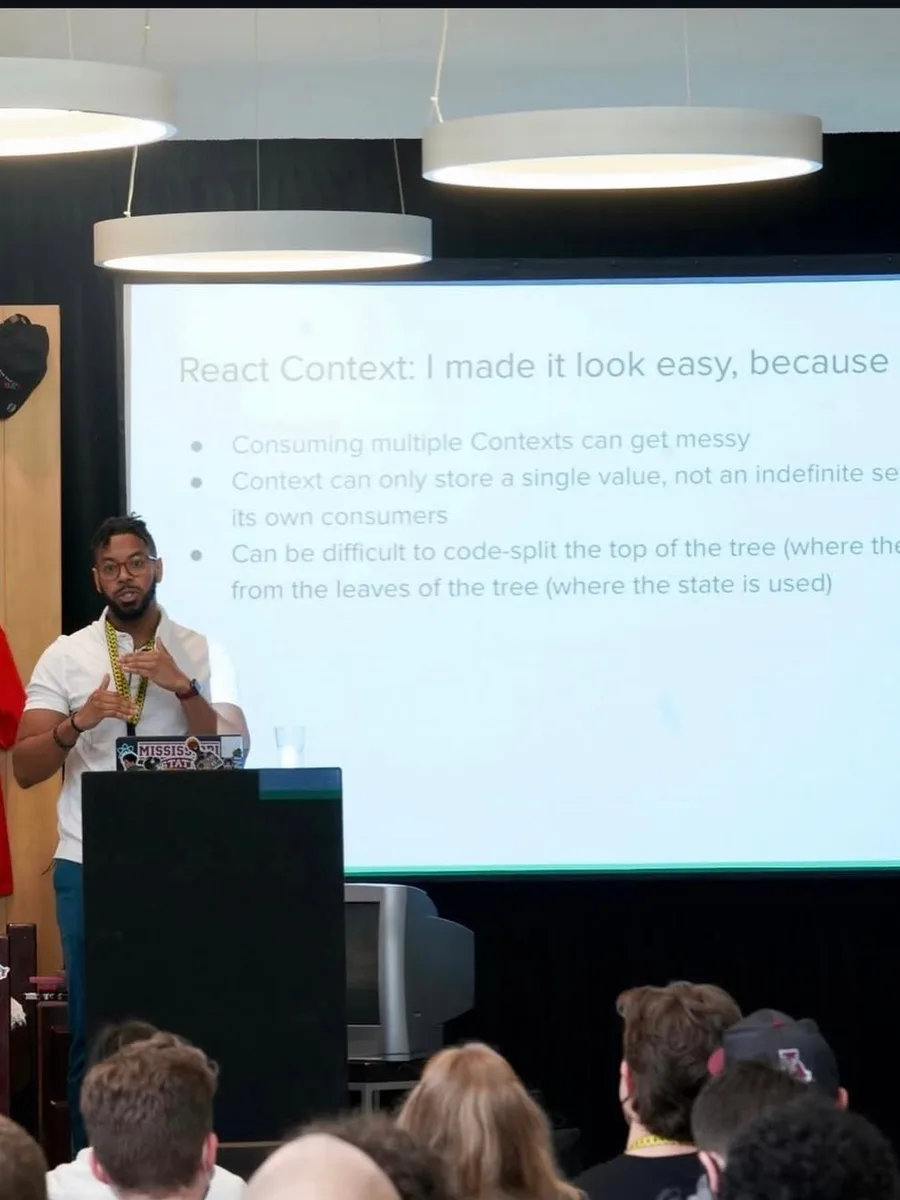 MJ Hill speaking at RenderATL